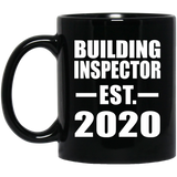 Building Inspector Established EST. 2020 - 11oz Coffee Mug Black