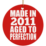 13th Birthday Made In 2011 Aged to Perfection - Circle Ornament