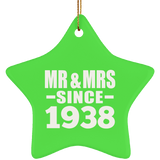 86th Anniversary Mr & Mrs Since 1938 - Star Ornament