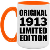 111th Birthday Original 1913 Limited Edition - 15oz Accent Mug Orange