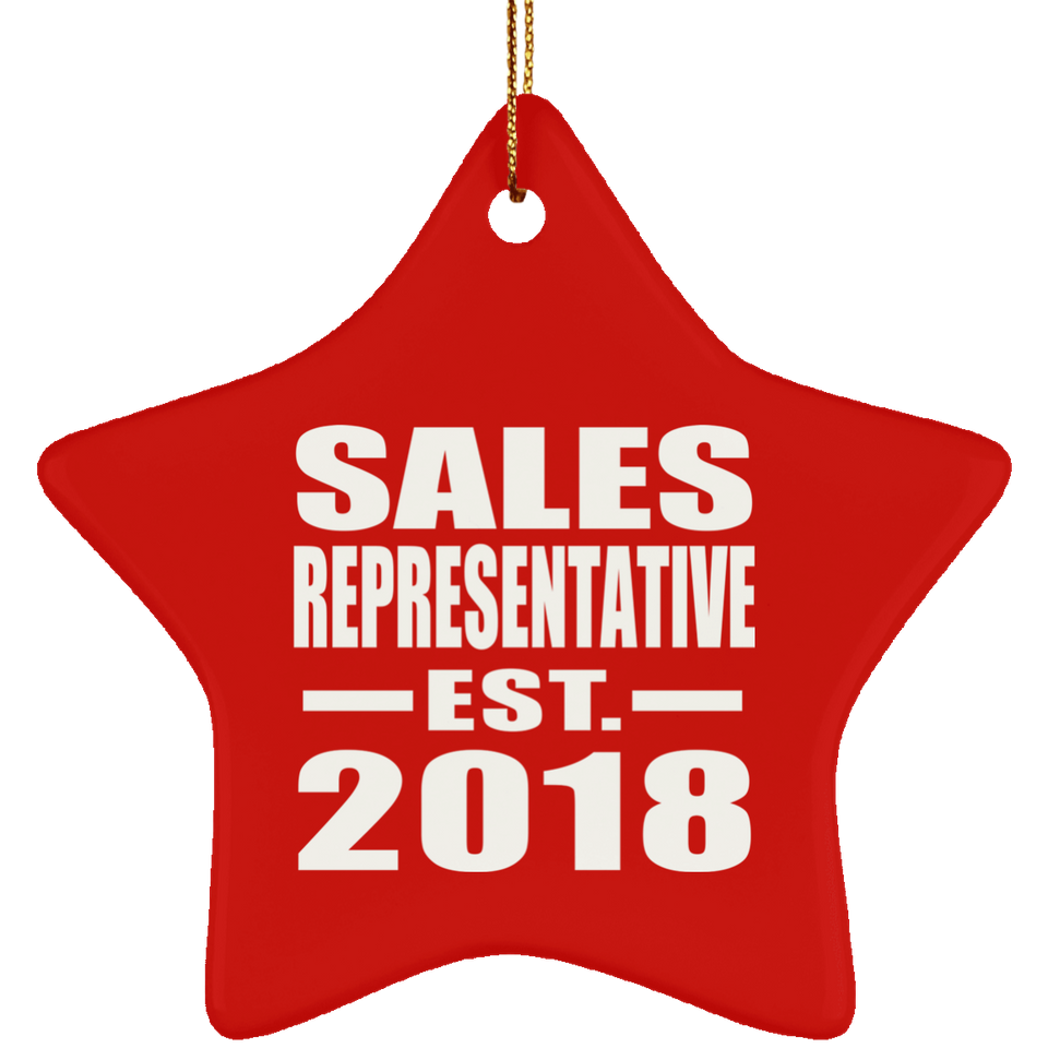 Sales Representative Established EST. 2018 - Star Ornament
