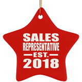 Sales Representative Established EST. 2018 - Star Ornament