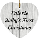 Valerie Baby's First Christmas - Heart Ornament F
