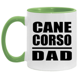 Cane Corso Dad - 11oz Accent Mug Green