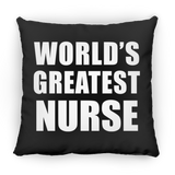 World's Greatest Nurse - Throw Pillow Black