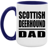 Scottish Deerhound Dad - 15oz Accent Mug Purple