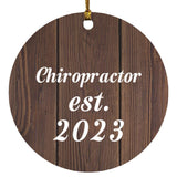 Chiropractor Established Est. 2023 - Circle Ornament D