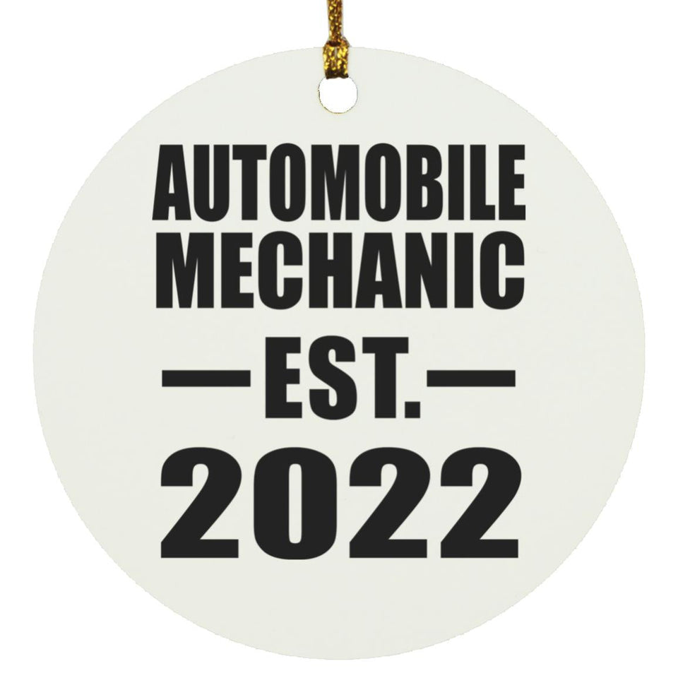 Automobile Mechanic Established EST. 2022 - Circle Ornament