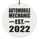 Automobile Mechanic Established EST. 2022 - Circle Ornament