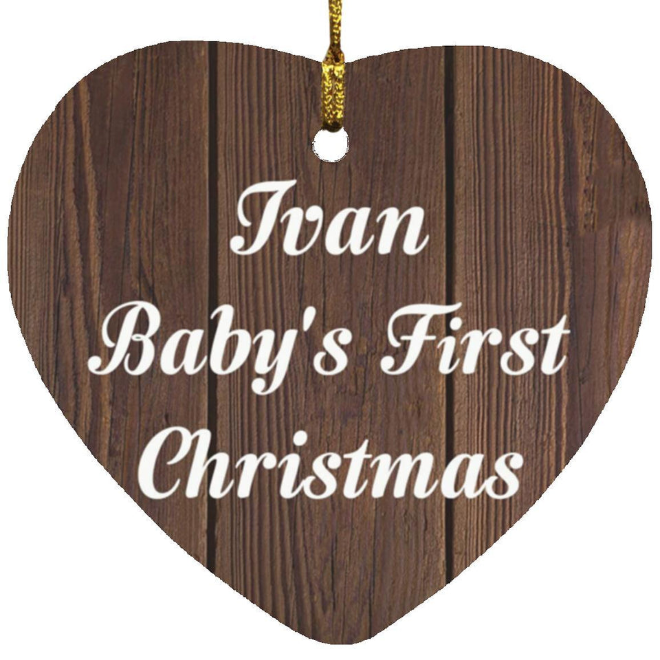 Ivan Baby's First Christmas - Heart Ornament D