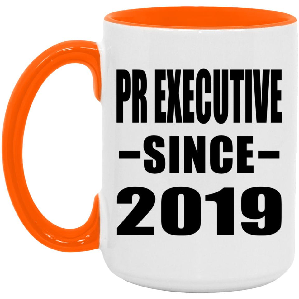 Pr Executive Since 2019 - 15oz Accent Mug Orange