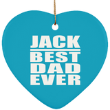 Jack Best Dad Ever - Heart Ornament