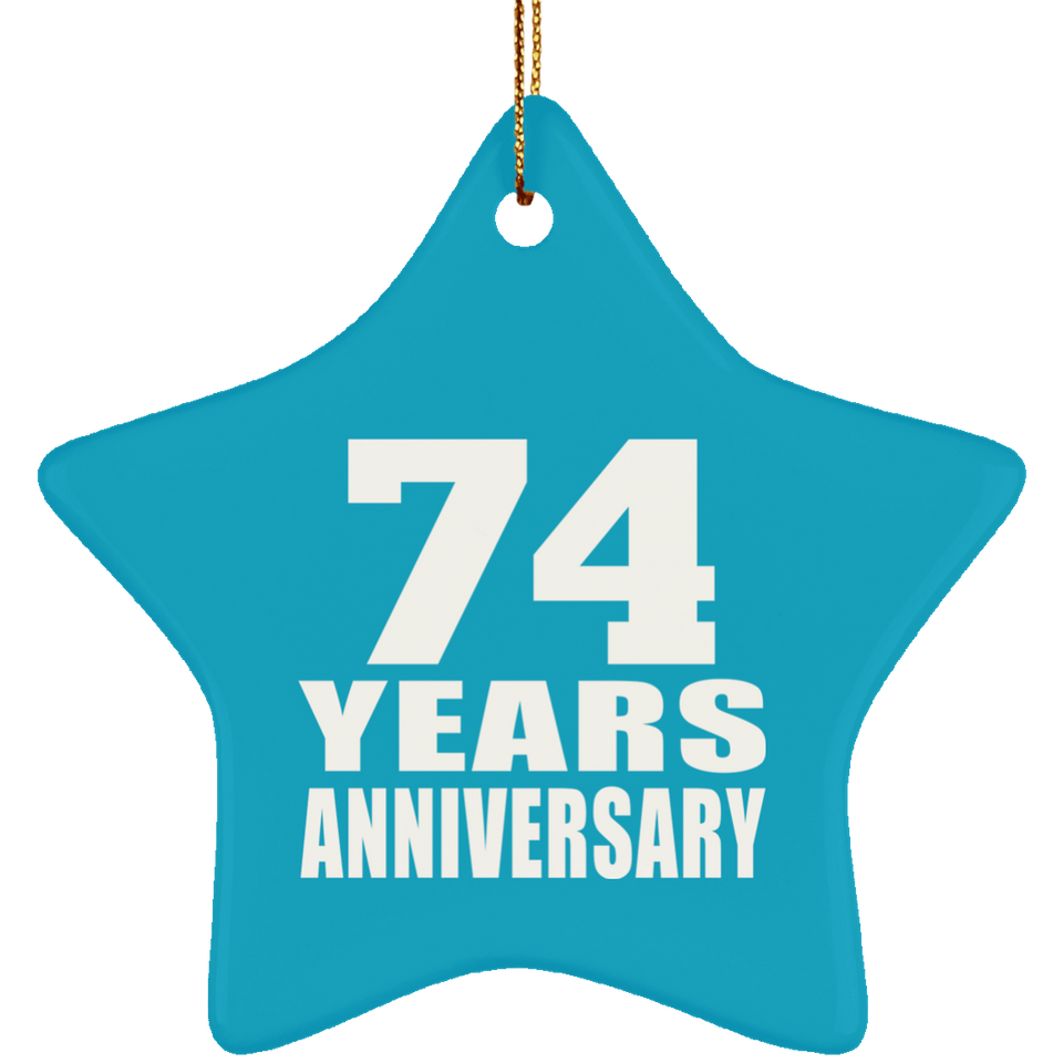 74th Anniversary 74 Years - Star Ornament