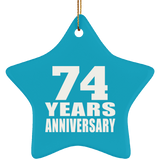 74th Anniversary 74 Years - Star Ornament
