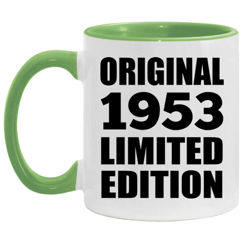 71st Birthday Original 1953 Limited Edition - 11oz Accent Mug Green