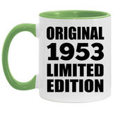 71st Birthday Original 1953 Limited Edition - 11oz Accent Mug Green