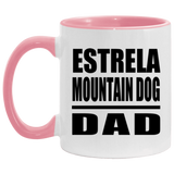 Estrela Mountain Dog Dad - 11oz Accent Mug Pink