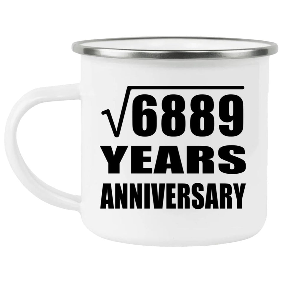 83rd Anniversary Square Root of 6889 Years Anniversary - 12oz Camping Mug