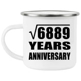 83rd Anniversary Square Root of 6889 Years Anniversary - 12oz Camping Mug