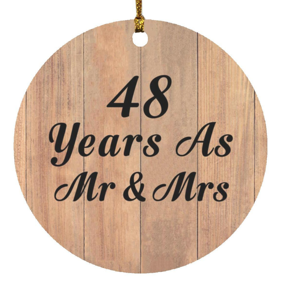 48 Years As Mr & Mrs - Circle Ornament C