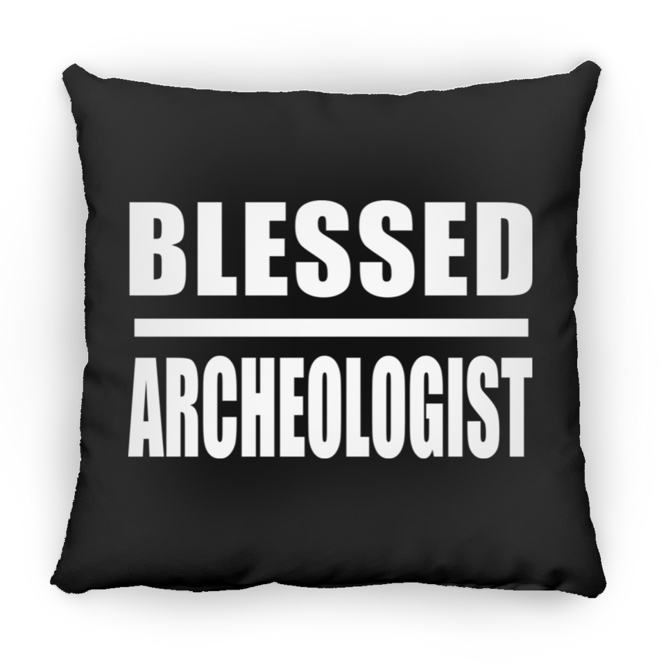 Blessed Archeologist - Throw Pillow Black