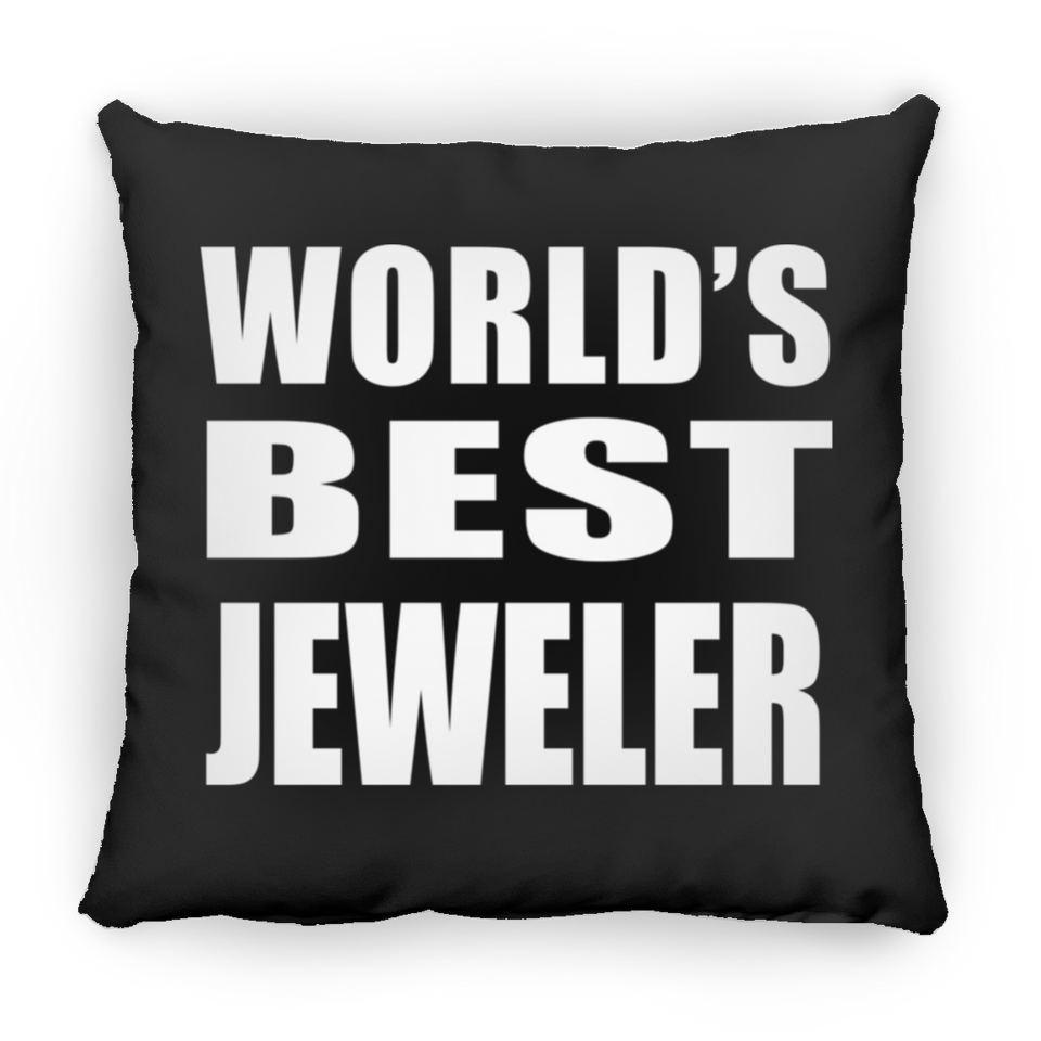World's Best Jeweler - Throw Pillow Black