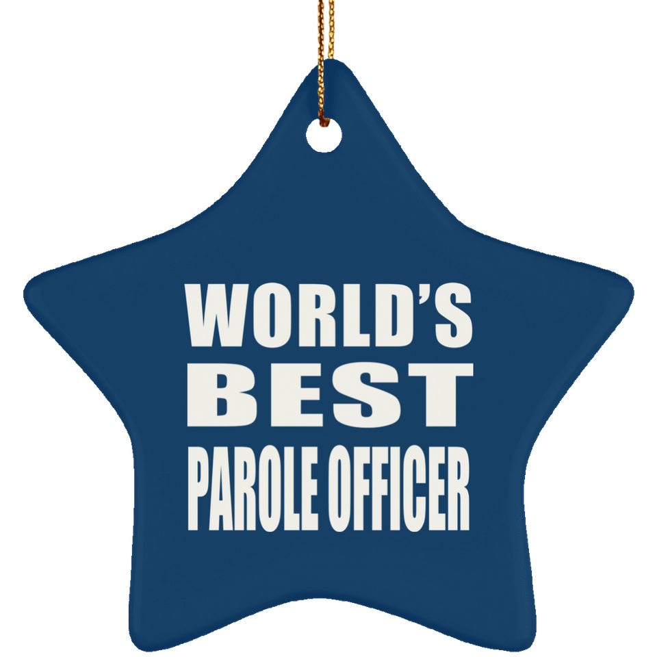 World's Best Parole Officer - Star Ornament