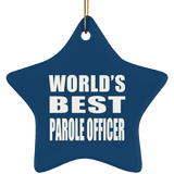 World's Best Parole Officer - Star Ornament