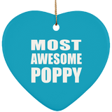 Most Awesome Poppy - Heart Ornament