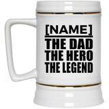 [CC] Personalized Gift, Name The Dad Hero Legend - Beer Stein