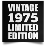 49th Birthday Vintage 1975 Limited Edition - Poster Square