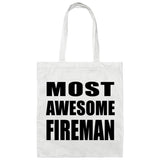 Most Awesome Fireman - Tote Bag White