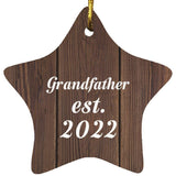 Grandfather Established Est. 2022 - Star Ornament D