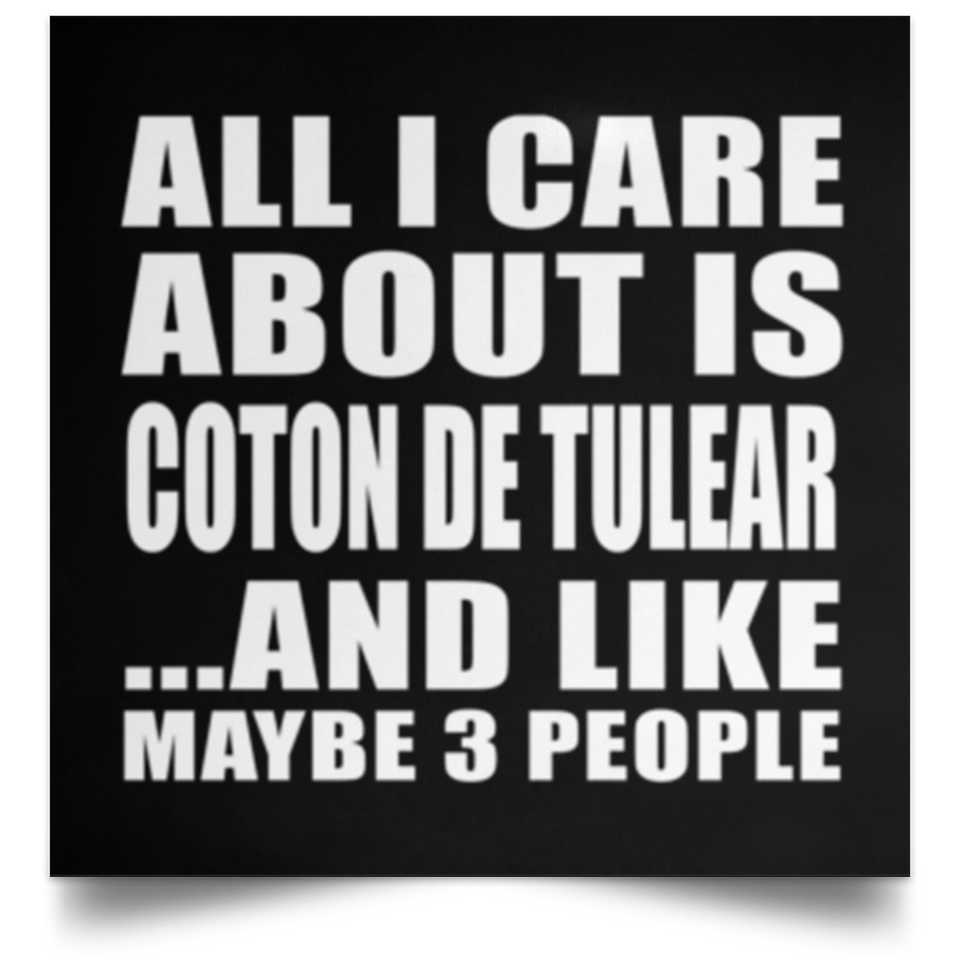 All I Care About Is Coton De Tulear - Poster Square