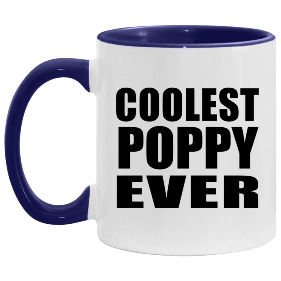 Coolest Poppy Ever - 11oz Accent Mug Purple