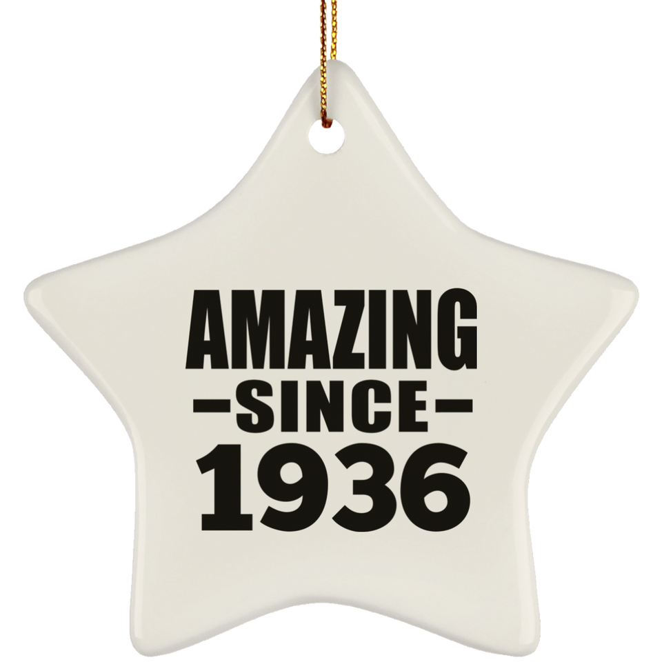 88th Birthday Amazing Since 1936 - Star Ornament
