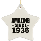 88th Birthday Amazing Since 1936 - Star Ornament