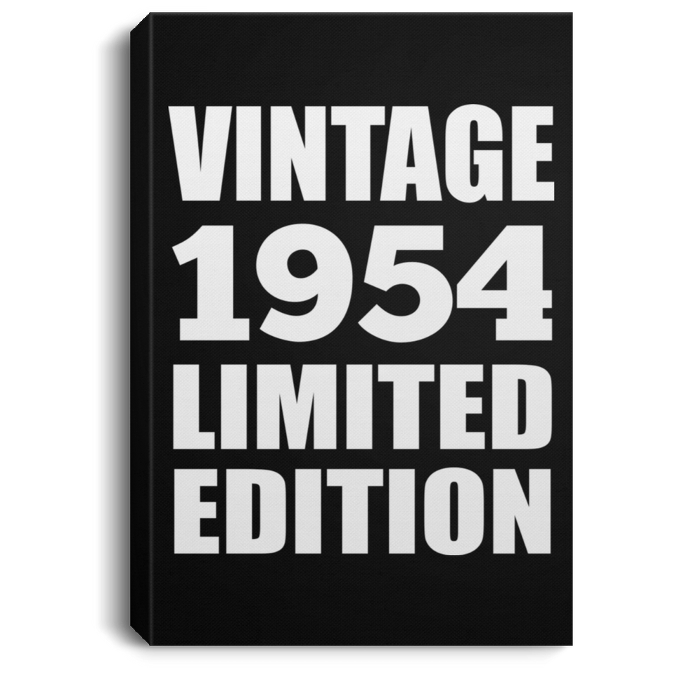 70th Birthday Vintage 1954 Limited Edition - Canvas Portrait