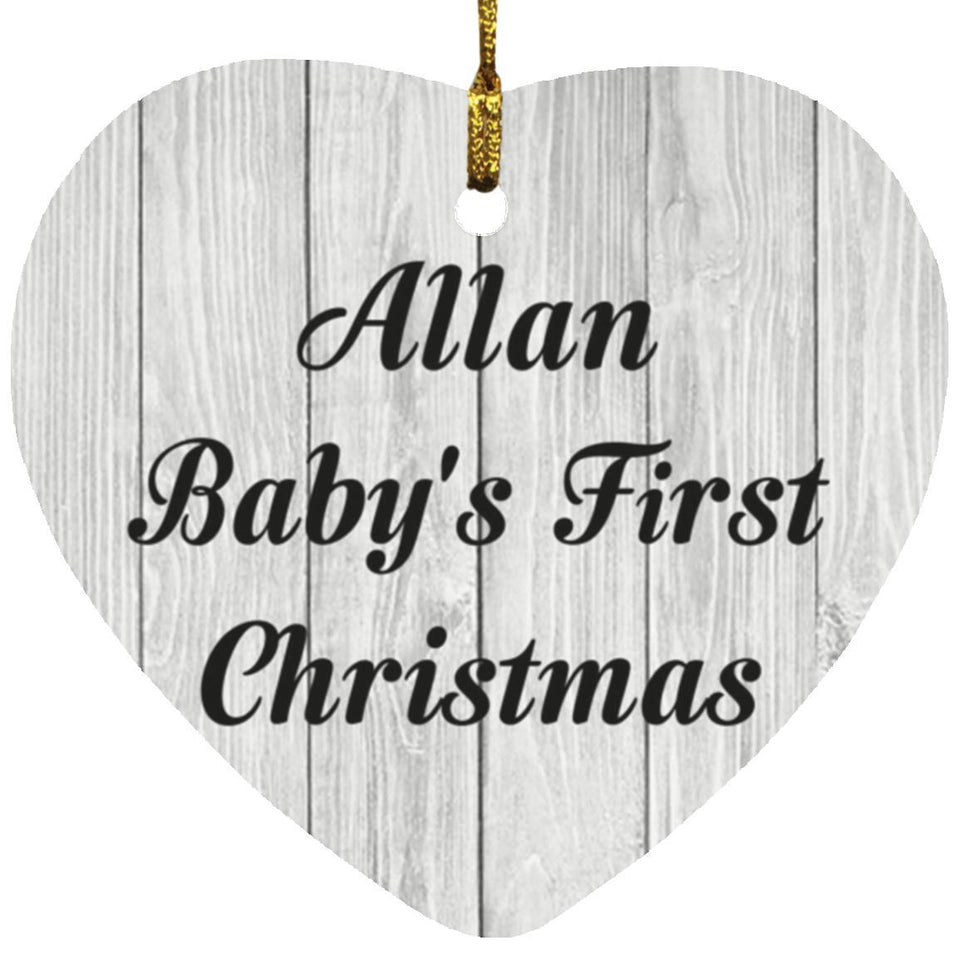 Allan Baby's First Christmas - Heart Ornament F