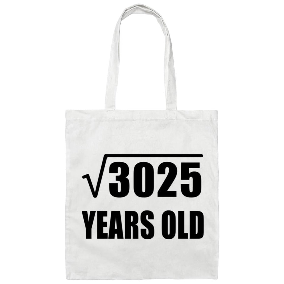 55th Birthday Square Root of 3025 Years Old - Tote Bag White