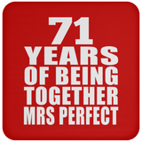 71st Anniversary 71 Years Of Being Mrs Perfect - Drink Coaster