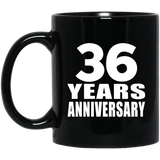 36th Anniversary 36 Years - 11 Oz Coffee Mug Black