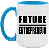Future Entrepreneur - 15oz Accent Mug Blue
