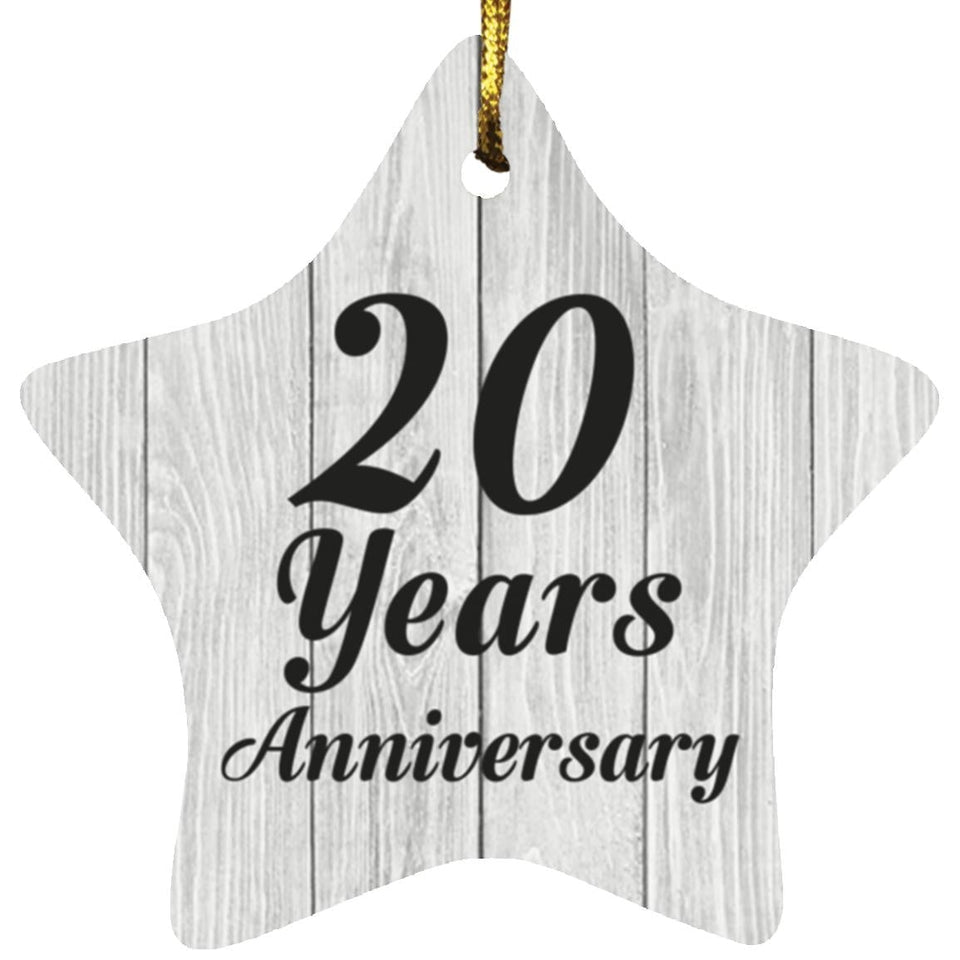 20th Anniversary 20 Years Anniversary - Star Ornament F