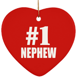 Number One #1 Nephew - Heart Ornament