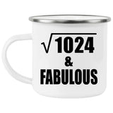 32nd Birthday Square Root of 1024 & Fabulous - 12oz Camping Mug