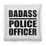 Badass Police Officer - Throw Pillow