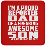 Proud Reporter Dad Of Awesome Son - Drink Coaster