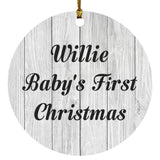 Willie Baby's First Christmas - Circle Ornament F