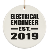 Electrical Engineer Established EST. 2019 - Circle Ornament